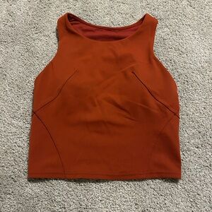 Lululemon Athletica Red and Orange Razorback Tank Top